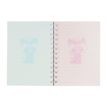 Notebook Gift Book on the comb 80l, line, color block, PVC Cat cover 3D (17.6x13.5cm) 105-5