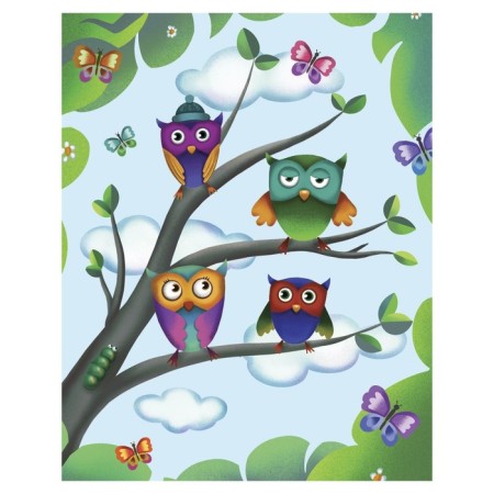 Pillow Roller "Owls on branches, decorative, size 16x45 cm-1