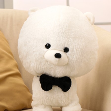 Soft toy "Dog in a butterfly", 40 cm, white color-3