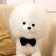 Soft toy "Dog in a butterfly", 40 cm, white color