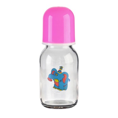 A bottle for feeding, a classic throat, 120 ml., From 0 months, glass, color mix-11