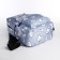 School backpack from textiles on a zipper, 3 pockets, pencil case, blue color