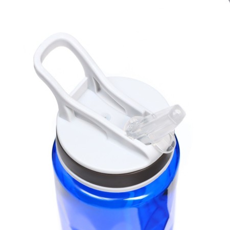 Water bottle, 700 ml, shapes, with a drinker, 25 x 7 cm, blue-2