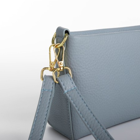 Bag Women's Cross-Bodi with a zipper, blue color-2