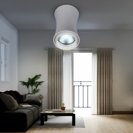Lamp OL19 WH MR16/GU10, white 1x50W 6.5x6.5x10 cm