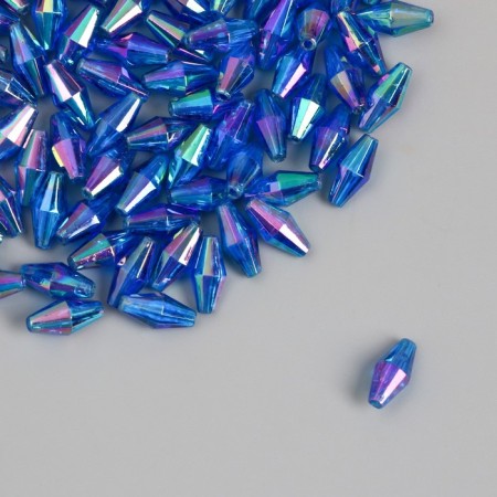 Beads for creativity Plastic "Rhombus Crystal Hologography" Set 20 grams 0.6x0.6x1.2 cm-1