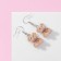 Children's earrings "chosen" bear cub, brown color in silver