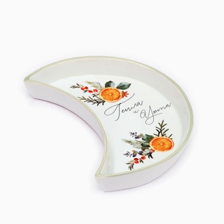 New Year's ceramic “heat and comfort” plate, 10.5 x 20 cm-1