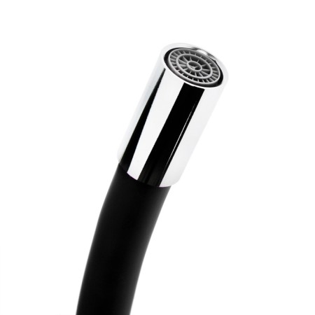 Kitchen intake Zein Z2104, two -wound, silicone spout, black/chromium-5