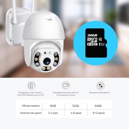 VIFI CAM-15, IP, 2 MP, rotation 355 °, microphone, 3.6 mm lens, white-2