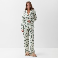 Новый год. Символ года. Змея. Пижама женская (рубашка и брюки) KAFTAN "Змеи" размер 52-54