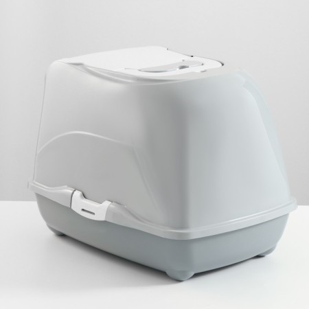 Domik toilet for cats closed with a door 50*38*37 cm, gray-3