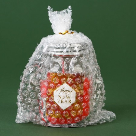 New Year's candle in a jar with a handle "Winter Patterns", the aroma of Babble Drama-5