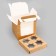 Confectionery folding box for 4 cupcakes, craft 16 x 16 x 14 cm