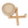 Ceramic bowl on a stand 450 ml 13 x 5 cm beige with white