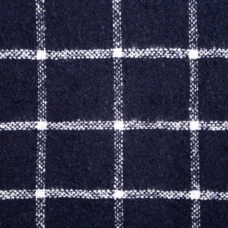 Palermo plaid 140x200 cm, dark blue-white, wool 20%, pan 40%, polyester 40%-1