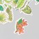 Stickers for creativity "Exotic leaves" embossing gold set 48 pcs 9x7x0.8 cm
