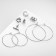 Earrings "Kaffa" image, color silver, set