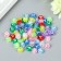Beads for creativity plastic "Russian letters" transparent-color, circle set 10 grams 0.7x0.7 cm