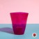 Pot for orchids, 1.5 l, 13 × 17 cm, plastic, transparent raspberry