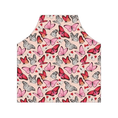 Apron kitchen with a photo print "Spring butterflies", adjustable, size OS-2