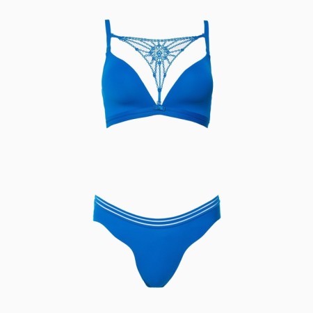 Female set (top/panties), blue color, size 75V-5