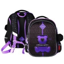 Рюкзак школьный 37 x 28 x 13см, эргономичная спинка, Across 557, черный
