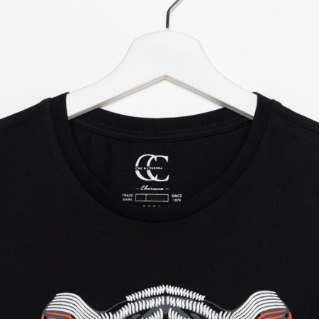 T -shirt male, black color, size m-4