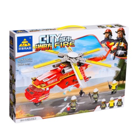 Designer Firefighters "Rescue Helicopter", shoots water, 352 parts-3