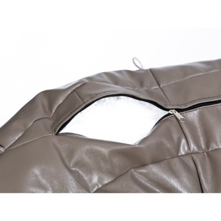 Handwheel armchair "Relax lux", coffee color, eco -leather, matting-3