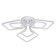 Ceiling chandelier "Aurich" 30W Led White 70x70x12.5cm