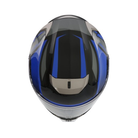 Modular helmet with two visors, size XL (60-61), model-BLD-160E, black and blue-10