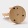 Tea ceramic tea on a wooden stand “Estet”, 6 objects: 2 cups 200 ml, 2 stands 9.5 cm, 2 spoons, white color