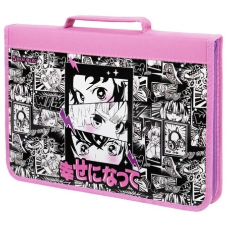 Brauberg A4 Lightning folder with a pen, an organizer, 1 department, "Anime Movie", 272216-4
