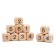 Playing bones 2 x 2 cm, wood, packing 100 pcs