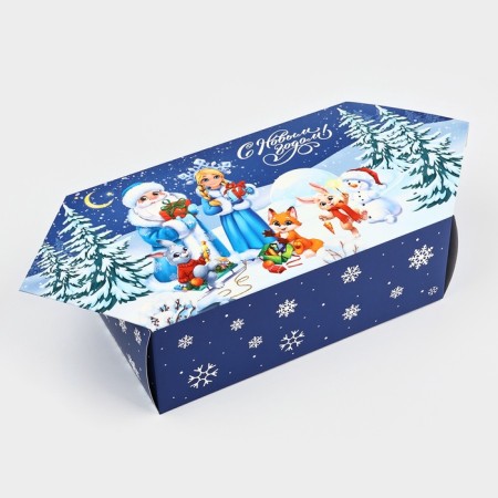 The prefabricated fabric box "Fairytale New Year", 14 x 22 x 8 cm, New Year-2