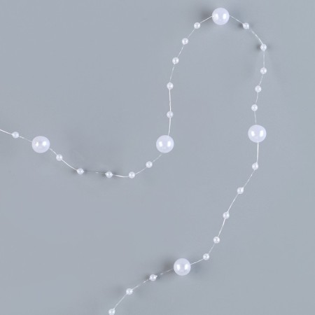 Field for decor with beads, length - 4.8 m, white color-2