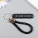 Trick Metal to the leatherette "strap with a license plate" Black 12.5x4 cm