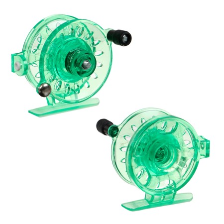 Inertial coil, plastic, diameter 6 cm, guide fishing lines, green color, 109-1