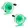 Inertial coil, plastic, diameter 6 cm, guide fishing lines, green color, 109