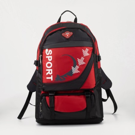 Tourist backpack on lightning, red color