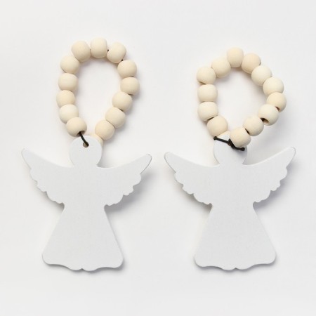A set of rings for napkins 2 pcs. "Angel", col. White, D 5 cm, tree-3