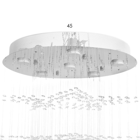 Lamp cascade "Star" 6xled chrome 50x50x84cm Bayerlux-7