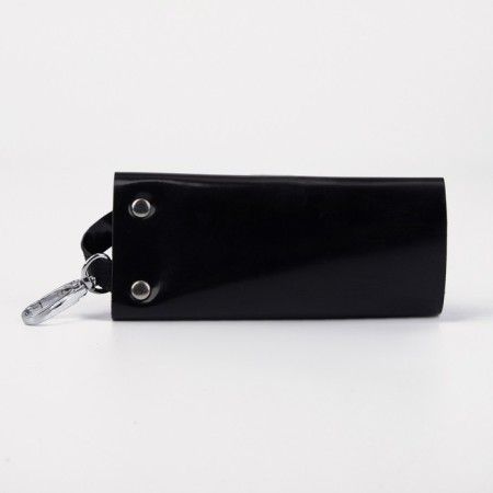 Key on the button, length 13.5 cm, 7 carbines, black color-1