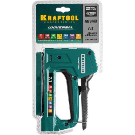 Universal Stapler Kraftool 31524, type of bracket 53/53f/140/13/36/300/500, 6 - 14 mm-11