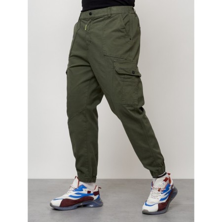 Cargo jeans men, size 48, khaki color-9