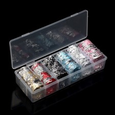 A spider web with a foil for decor, 20 x 10 cm, 6 pcs, in a plastic organizer, colorful/silver color