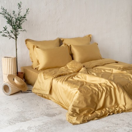 KIA pillowcase set, size 70x70 cm, gold color, 2 pcs-3