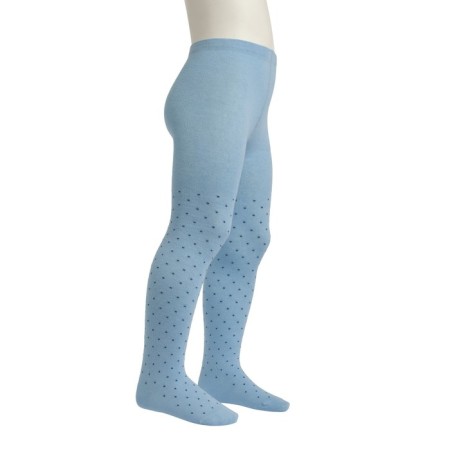 Колготки детские OMSA kids Collant 12Р31-3 горох Blu Сhiaro, размер 140-146-3