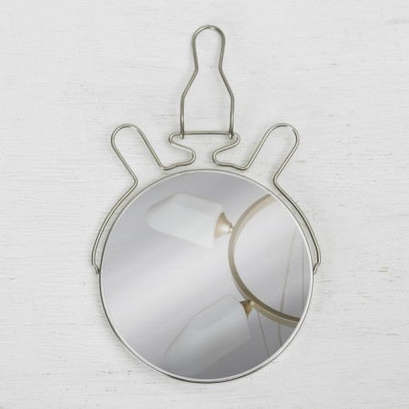 Desktop mirror - suspended, bilateral, with an increase, d mirror surface 11.5 cm, silver color-3